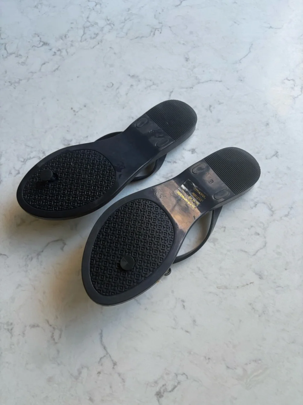Tory Burch Black Jelly Flip Flops